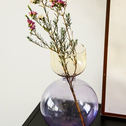 Modern Handblown Glass Vase - Contemporary Decorative Art Glass Vase