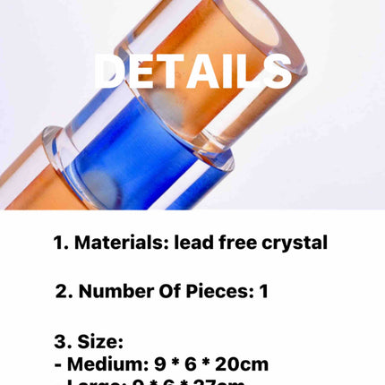 Modern Crystal Nugget Vase, Contemporary Table Setting Centrepieces