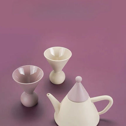 Morandi Ceramic Tea Set Gift Box - Nordic Handmade Cute Teapot & Tea