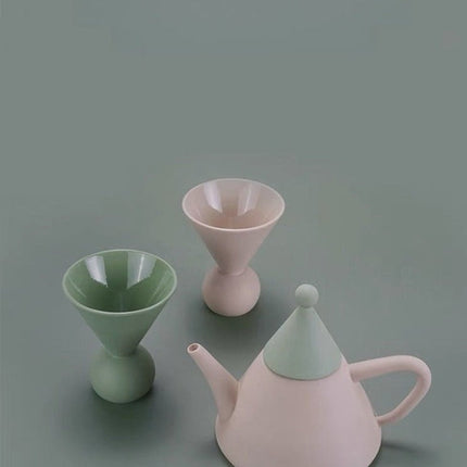 Morandi Ceramic Tea Set Gift Box - Nordic Handmade Cute Teapot & Tea
