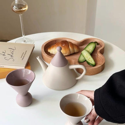 Morandi Ceramic Tea Set Gift Box - Nordic Handmade Cute Teapot & Tea