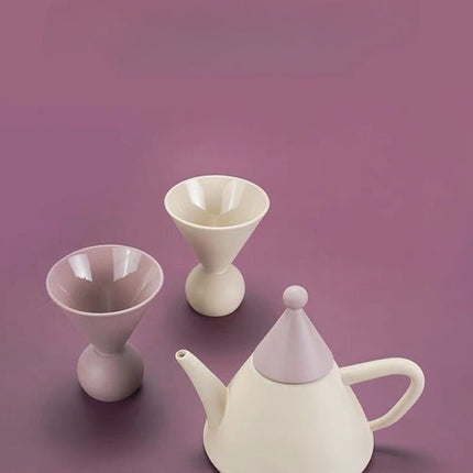 Morandi Ceramic Tea Set Gift Box - Nordic Handmade Cute Teapot & Tea