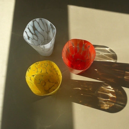Mouth Blown Colored Monochrome Spot Tumbler Set of 6 ( $16.6 Each )
