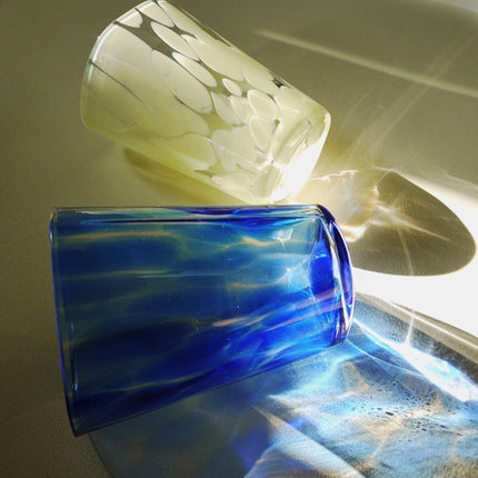 Mouth Blown Colored Monochrome Spot Tumbler Set of 6 ( $16.6 Each )