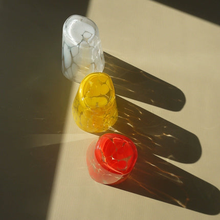 Mouth Blown Colored Monochrome Spot Tumbler Set of 6 ( $16.6 Each )