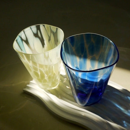 Mouth Blown Colored Monochrome Spot Tumbler Set of 6 ( $16.6 Each )