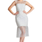 White mesh / black polkadots / 2