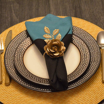 Vibhsa Golden Rose Set of 4 Napkin Rings