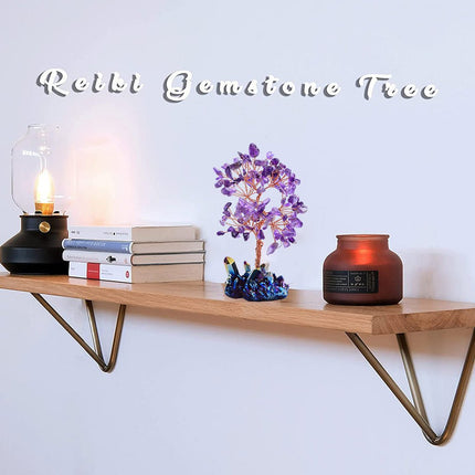 Natural Amethyst Rainbow Aura Lucky Tree