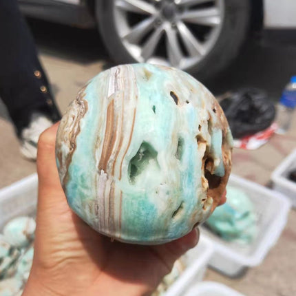Natural Rare Crystal Healing Hemimorphite Ore Hand Carved Skull