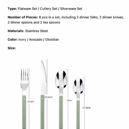 Elegant Modern Nordic Flatware Set Of 8 ( $4.9 Each ) - Bistrot Rivet