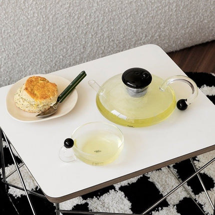 Nordic Style Vintage Glass Tea Set ( 1 Tea Kettle with Loose Leaf Infu