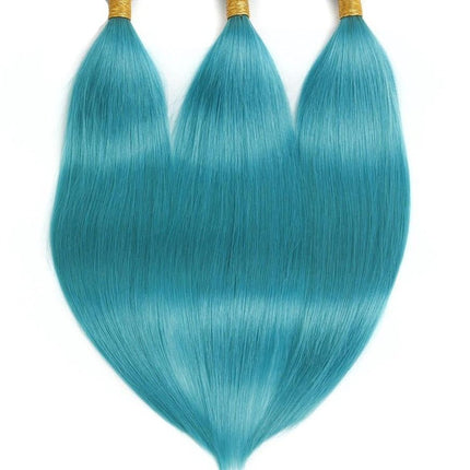 10A Grade Light Blue Straight BUNDLES with CLOSURES & FRONTALS #1B/lig