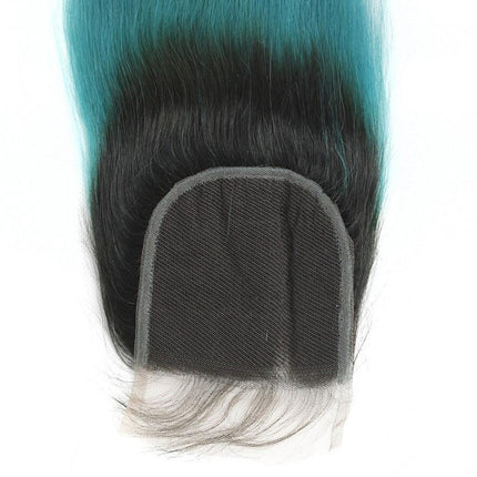 10A Grade Light Blue Straight BUNDLES with CLOSURES & FRONTALS #1B/lig