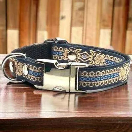 "Personalised Hand Made Chic Cotton Dog Collar for Small Breeds"