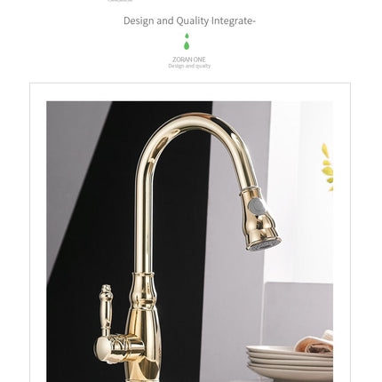 Kitchen Mixer Gold Pull Out Kitchen Faucet Deck Mount Kitchen Sink