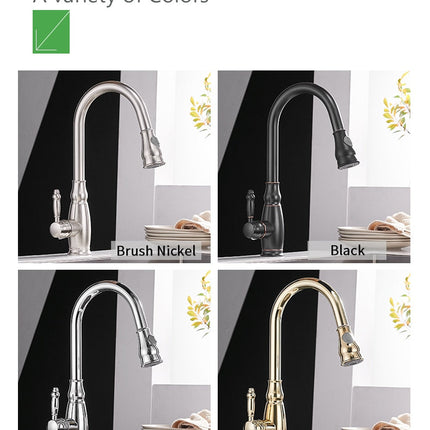 Kitchen Mixer Gold Pull Out Kitchen Faucet Deck Mount Kitchen Sink