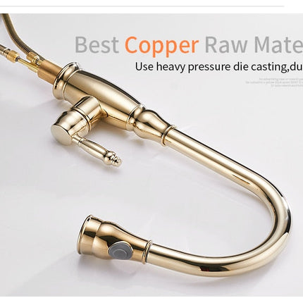 Kitchen Mixer Gold Pull Out Kitchen Faucet Deck Mount Kitchen Sink