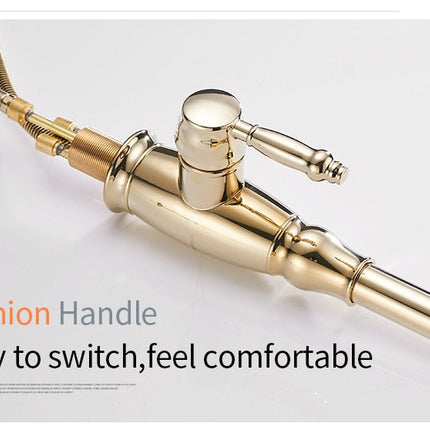 Kitchen Mixer Gold Pull Out Kitchen Faucet Deck Mount Kitchen Sink