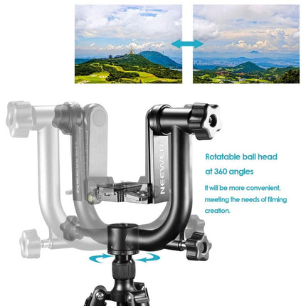 Professional Heavy Duty Metal 360 degree Panoramic Gimbal Tripod Head
