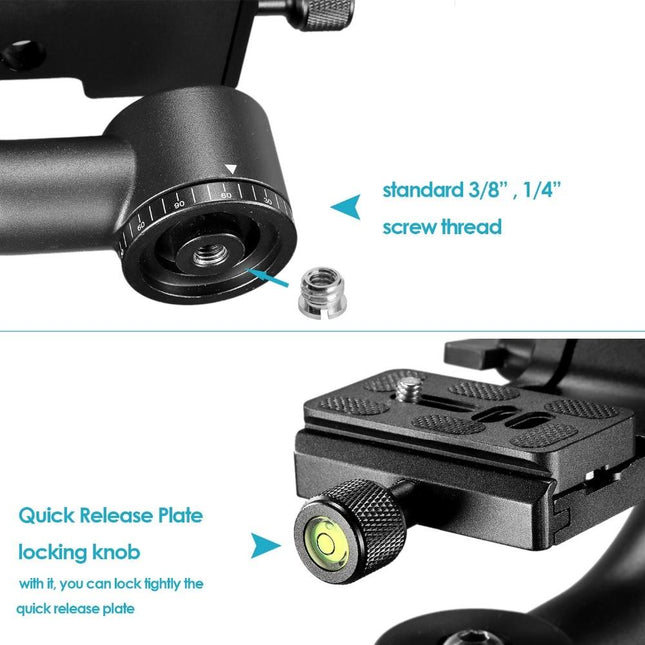 Professional Heavy Duty Metal 360 degree Panoramic Gimbal Tripod Head