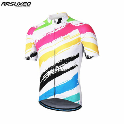 Men Short Sleeves Cycling Jersey Quick Dry MTB Jersey Mountain Bicycle
