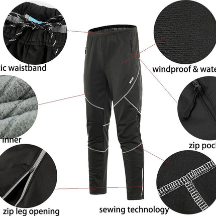 Men Winter Cycling Jacket Set Windproof Waterproof Thermal Sportswear