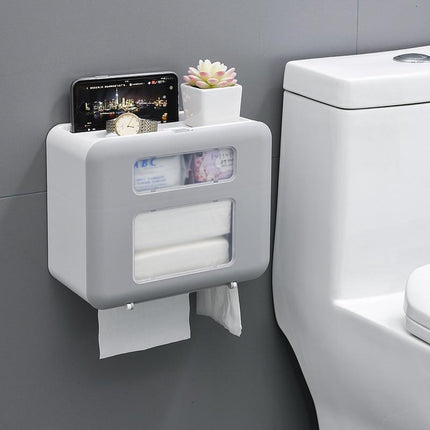 Multifunction Toilet Paper Holder Waterproof Dust-proof Paper Towel
