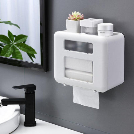 Multifunction Toilet Paper Holder Waterproof Dust-proof Paper Towel