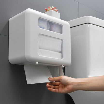 Multifunction Toilet Paper Holder Waterproof Dust-proof Paper Towel