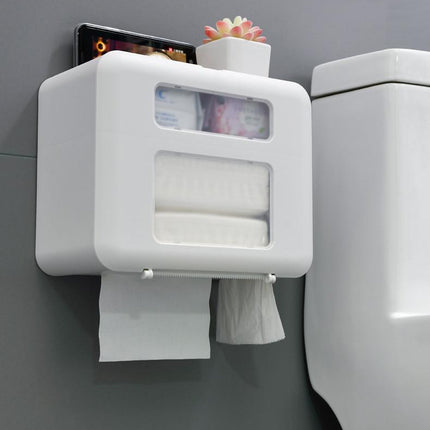 Multifunction Toilet Paper Holder Waterproof Dust-proof Paper Towel