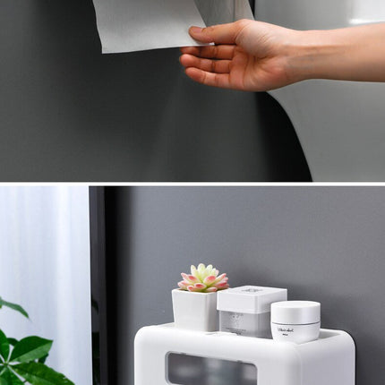 Multifunction Toilet Paper Holder Waterproof Dust-proof Paper Towel