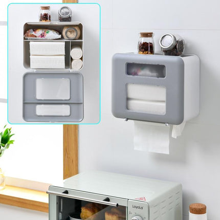 Multifunction Toilet Paper Holder Waterproof Dust-proof Paper Towel