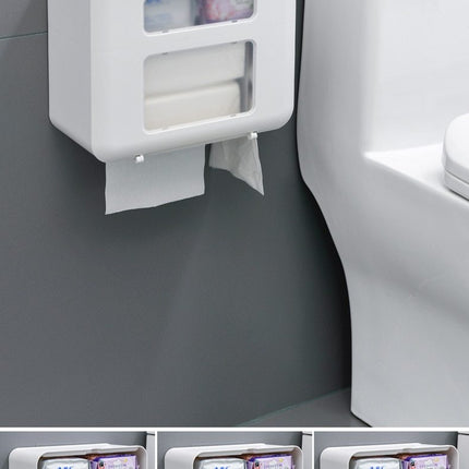 Multifunction Toilet Paper Holder Waterproof Dust-proof Paper Towel