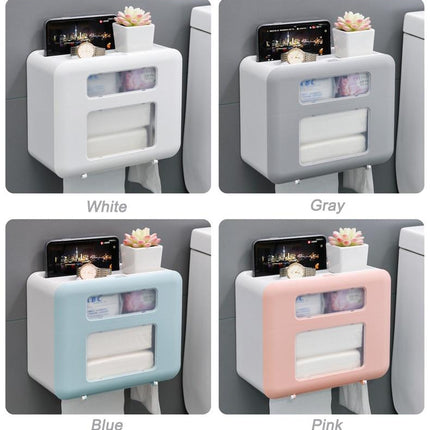 Multifunction Toilet Paper Holder Waterproof Dust-proof Paper Towel