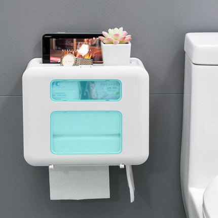 Multifunction Toilet Paper Holder Waterproof Dust-proof Paper Towel