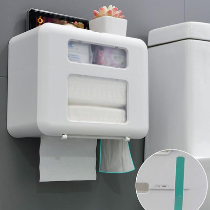 Multifunction Toilet Paper Holder Waterproof Dust-proof Paper Towel