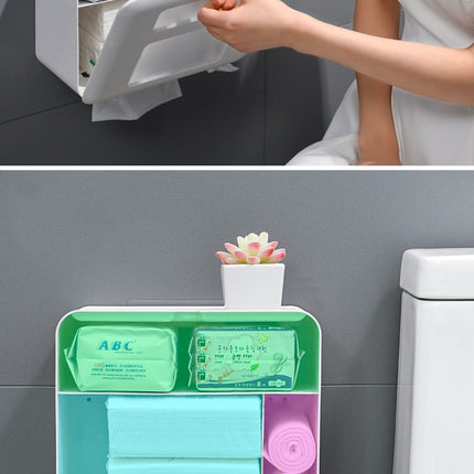Multifunction Toilet Paper Holder Waterproof Dust-proof Paper Towel