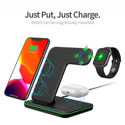 Ninja 15W 3 in 1 Fast Wireless Charging Station for Mobile Phones