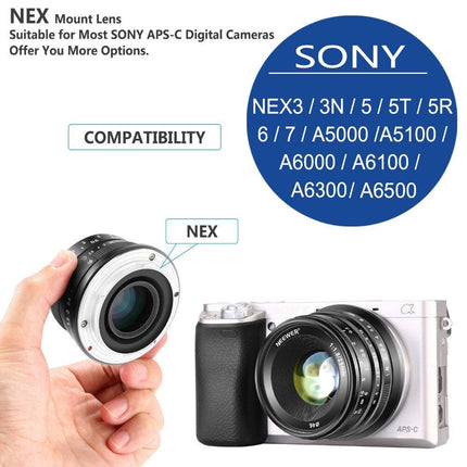 25mm f/1.8 Manual Focus Prime Fixed Lens for Sony E-Mount Digital