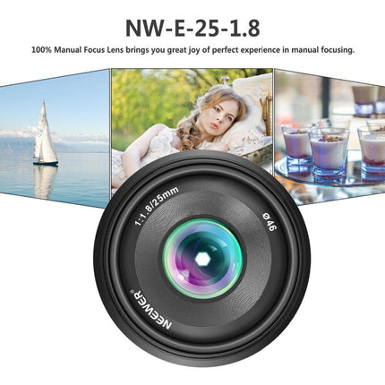 25mm f/1.8 Manual Focus Prime Fixed Lens for Sony E-Mount Digital