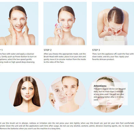 5 in 1 Face Massage Cleansing Brush Set