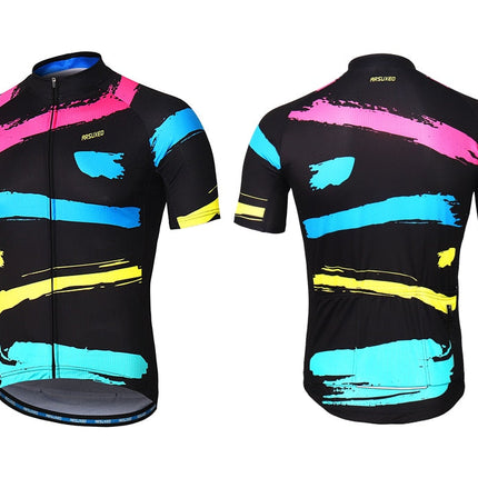Men Short Sleeves Cycling Jersey Quick Dry MTB Jersey Mountain Bicycle