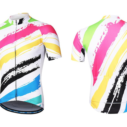 Men Short Sleeves Cycling Jersey Quick Dry MTB Jersey Mountain Bicycle
