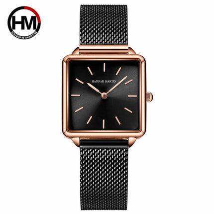 Genuine Leather Strap Japan Quartz Movement Women Simple Design Top