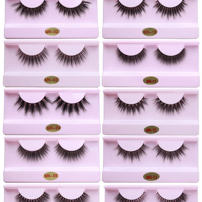 Mink Lashes Wholesale Luxury Dramatic Cruelty 3D Eyelashes Set Faux