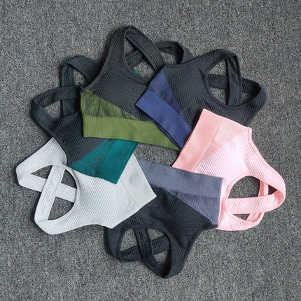 6 Colors Yoga Sport Bra Sexy Back Padded Cross Straps Top Shockproof
