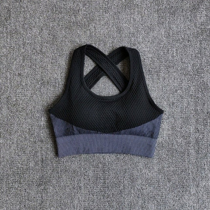 6 Colors Yoga Sport Bra Sexy Back Padded Cross Straps Top Shockproof