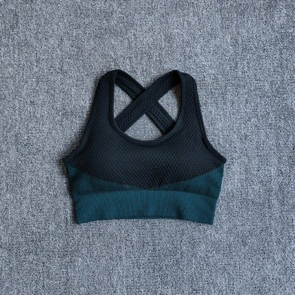 6 Colors Yoga Sport Bra Sexy Back Padded Cross Straps Top Shockproof