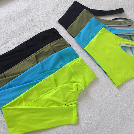 Sportwear Women Yoga Sets Fitness Wear 2peice Suits High Waist Legging